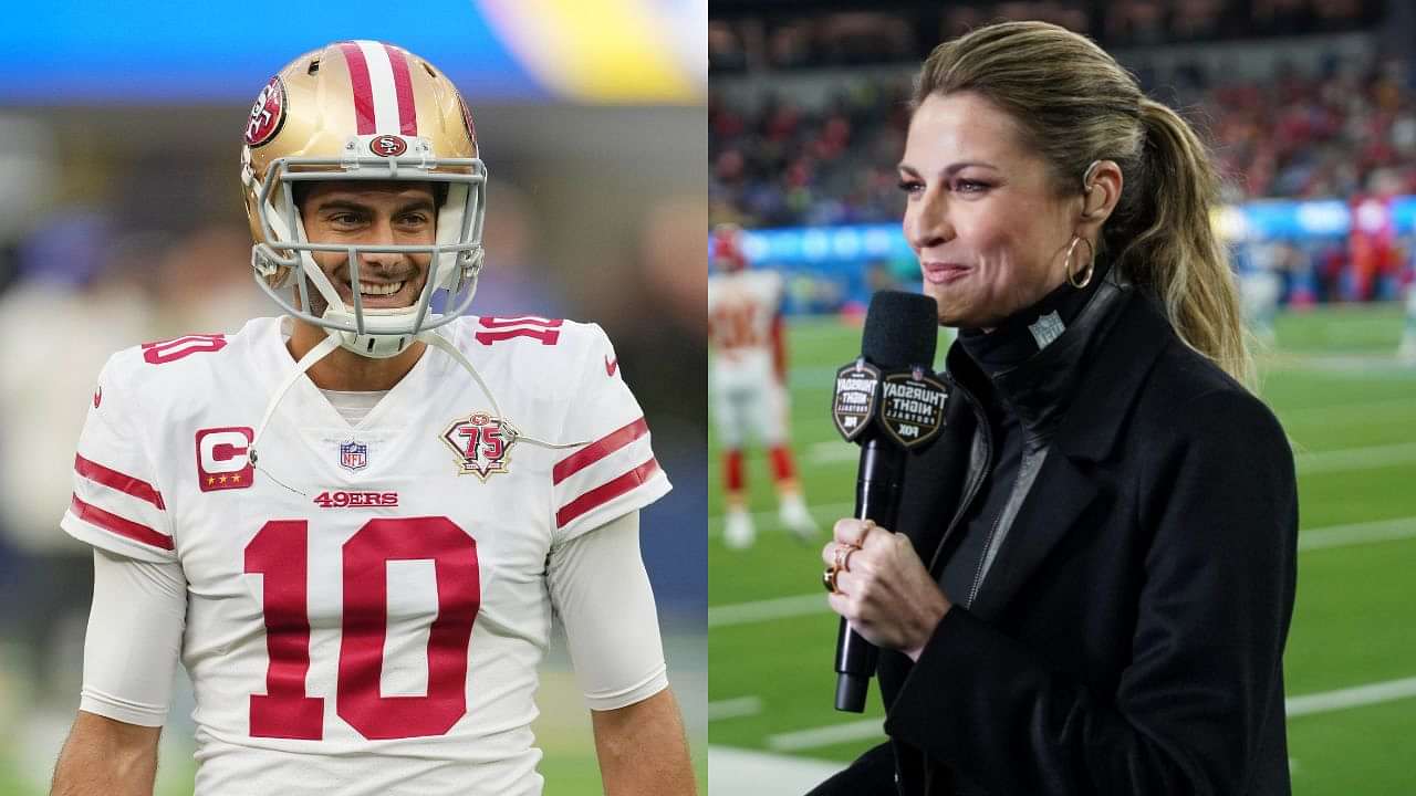 49ers' Jimmy Garoppolo awkwardly flirts with Erin Andrews post-game: 'It  feels great, baby'