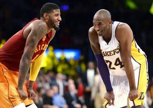 6'6" Kobe Bryant couldn't stop laughing after hitting massive shot right in Paul George's face