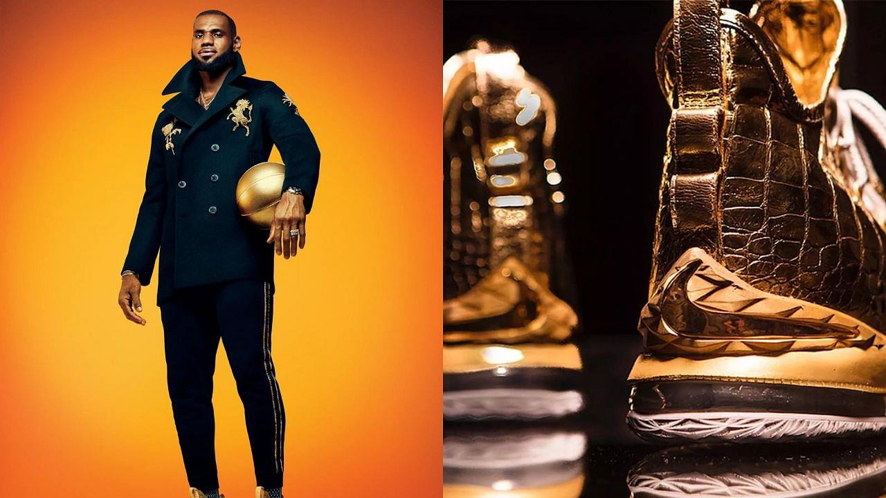 LeBron James had a $100,000 diamond-encrusted, gold "LeBron 15" made to celebrate 30k points