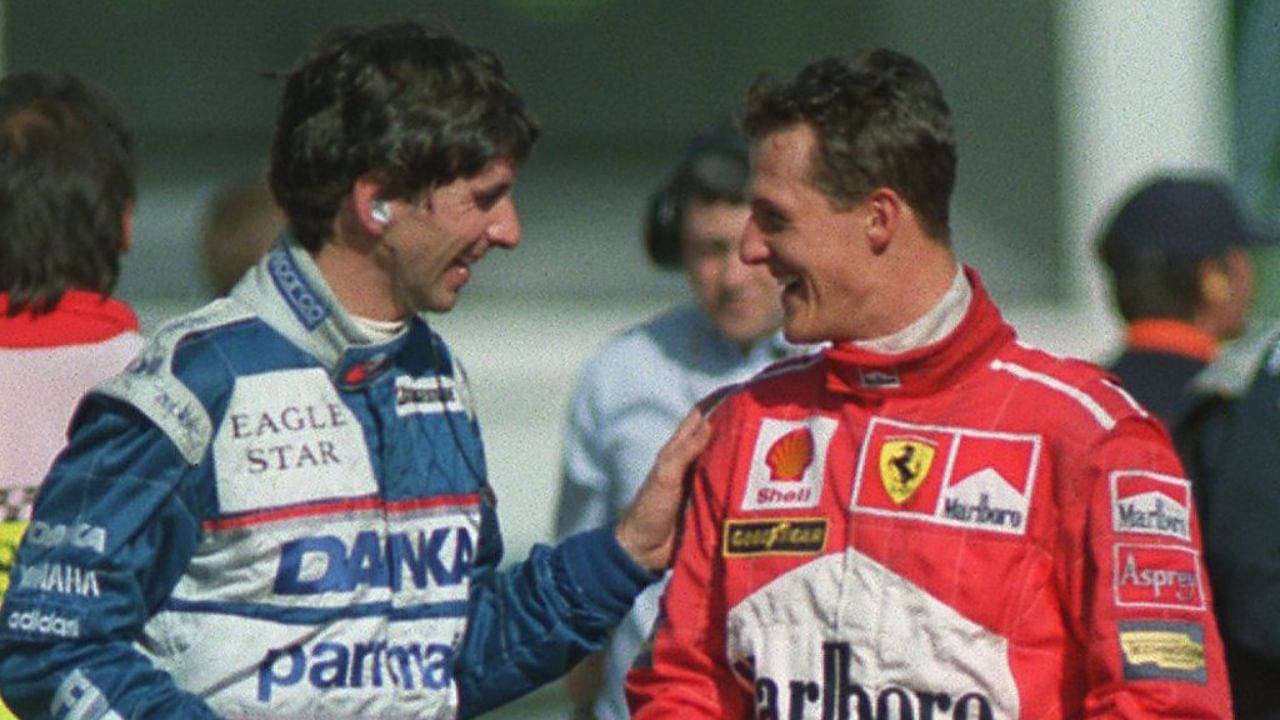 "It was sweet to cross the line with Michael Schumacher behind me" - 22 GP winner Damon Hill recalls his long standing rivalry with 7-time world champion