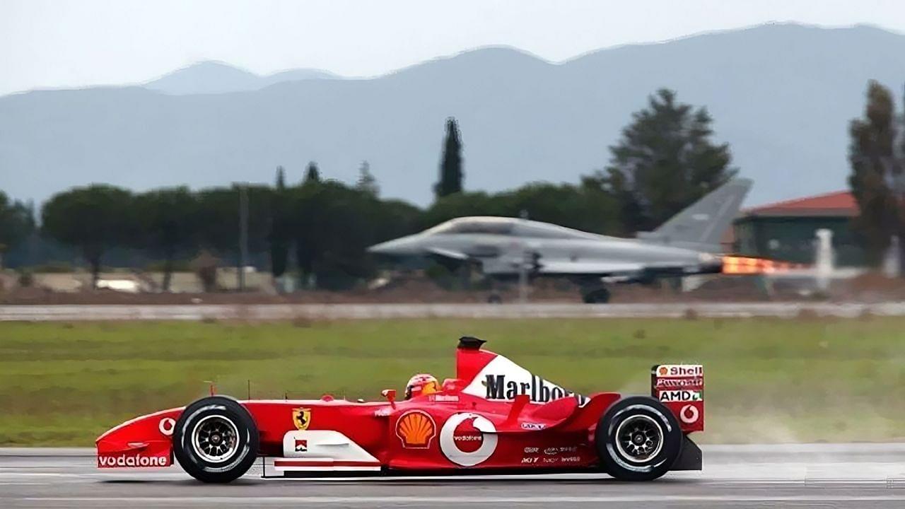 Michael Schumacher almost won against a $142 Million fighter jet during a race in Italy