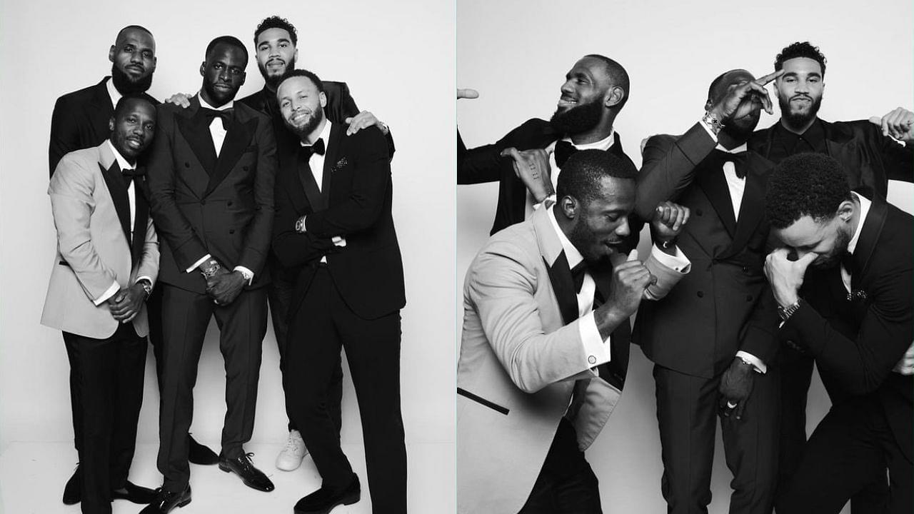 "Rich Paul pulled me, I won't say no!": Jayson Tatum describes his photos with Stephen Curry, LeBron James at Draymond Green's wedding