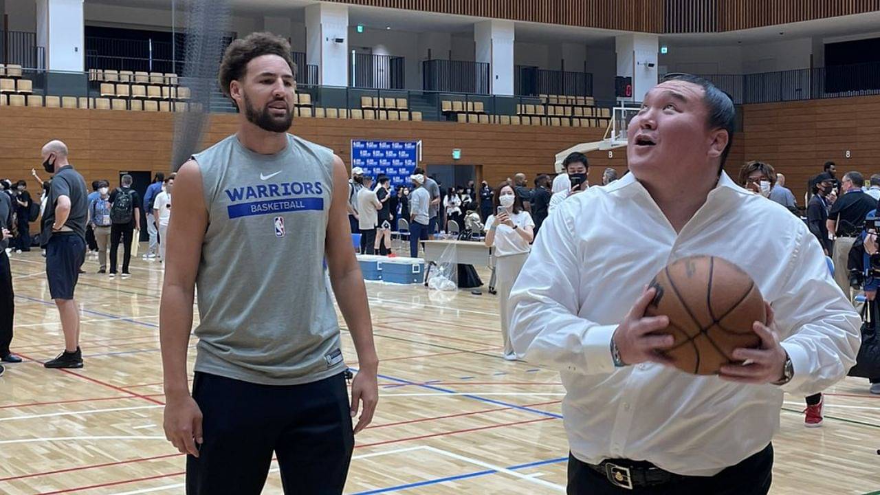 Just Like Stephen Curry, Klay Thompson Too Fails to Nudge the ‘Michael Jordan’ of Sumo Wrestling