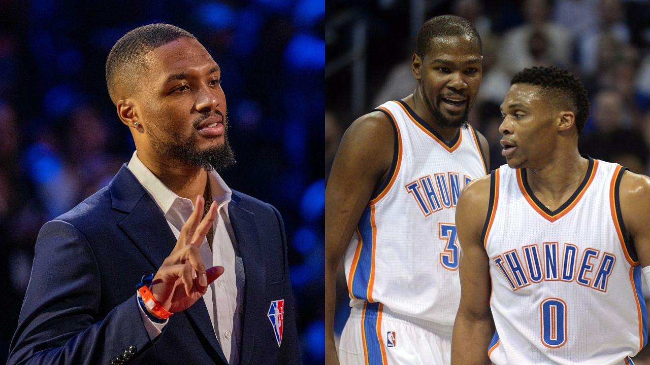 “Only Russell Westbrook can stop Kevin Durant”: Damian Lillard once called out 2017 MVP’s ball-stopping tendencies