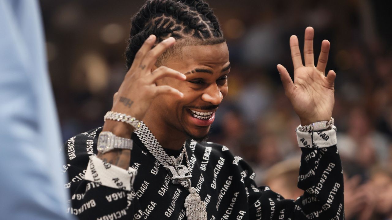 Ja Morant, who has a 44inch vertical has a “freak trampoline injury” to thank for his acrobatic