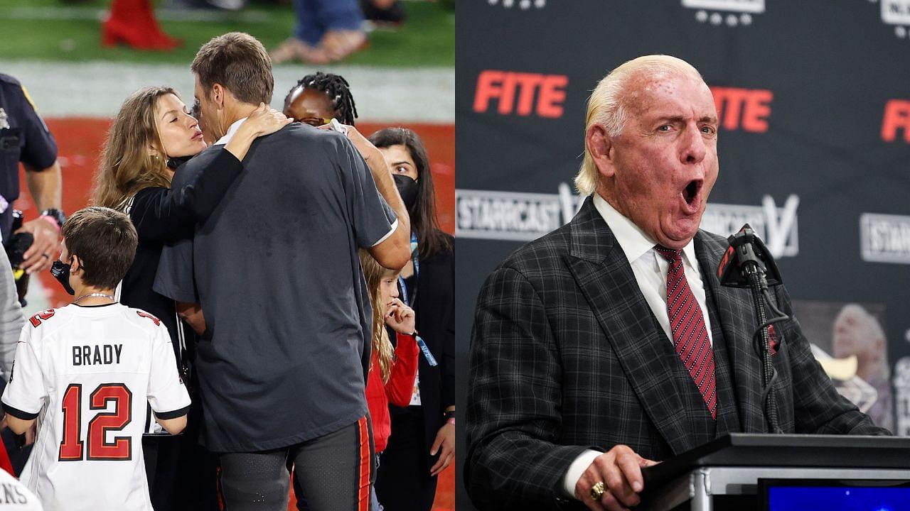 "Get off Tom Brady's a**": $500,000 WWE star Ric Flair destroys fan for meddling with Gisele Bündchen and Bucs QB's relationship