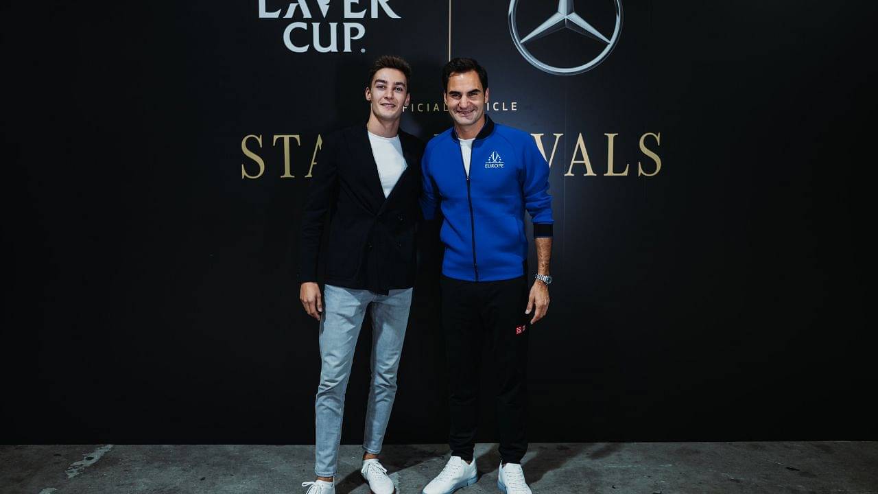 "One of the nicest guys ever": 24-year-old George Russell spends time with Roger Federer at Laver Cup
