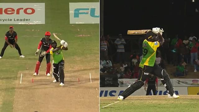 "Smashed for two sixes by Mr Muscle": Ian Bishop narrates Kennar Lewis 111 metre six off Jaden Carmichael in CPL 2022 season opener