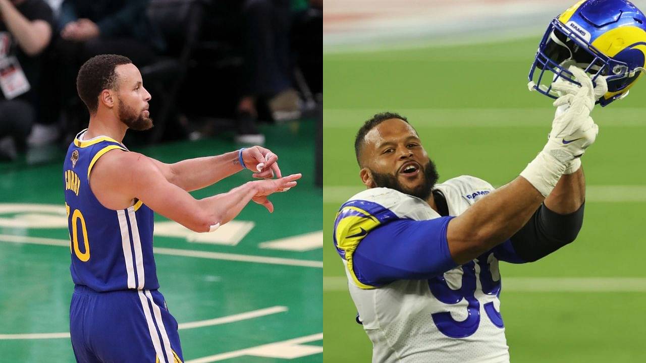 "Shoutout to Aaron Donald!": 4x NBA Champ Stephen Curry thanked Rams' SuperBowl Champion for 'Ring Me' celebration