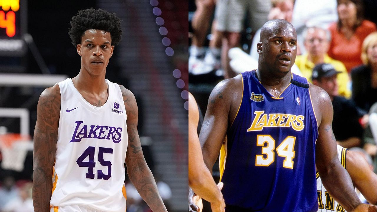 ICYMI: Either I'm not 6'10 or he's not 7'1 - Shareef O'Neal shares a set  of images alongside father Shaquille O'Neal at an LSU game, tops them off  with a hilarious caption
