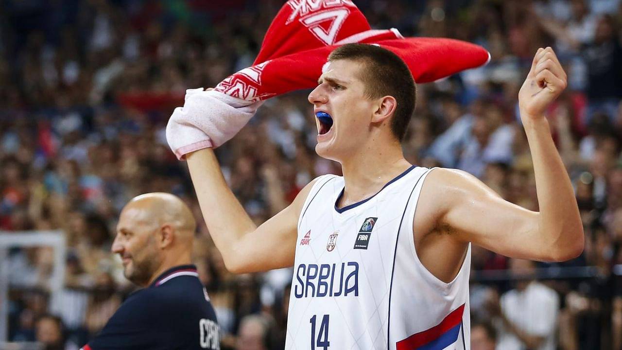 6'11" Nikola Jokic dazzles with an accidental highlight reel defensive play in Eurobasket