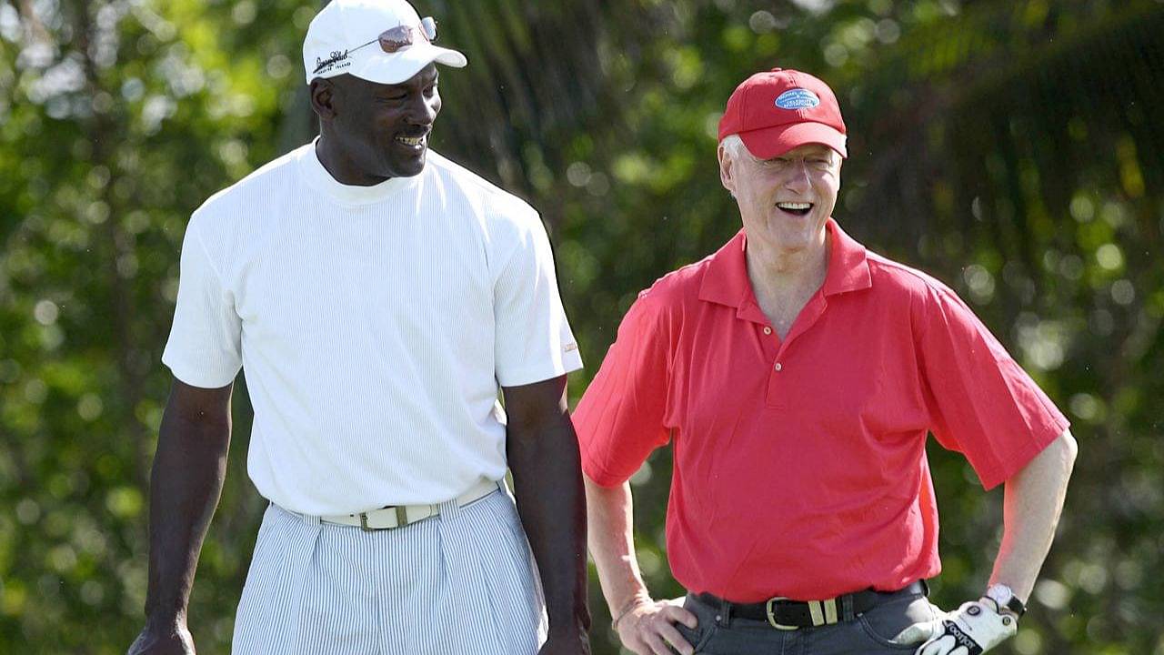 Michael Jordan, who owns a $15 million golf course, once openly mocked President Clinton in a game