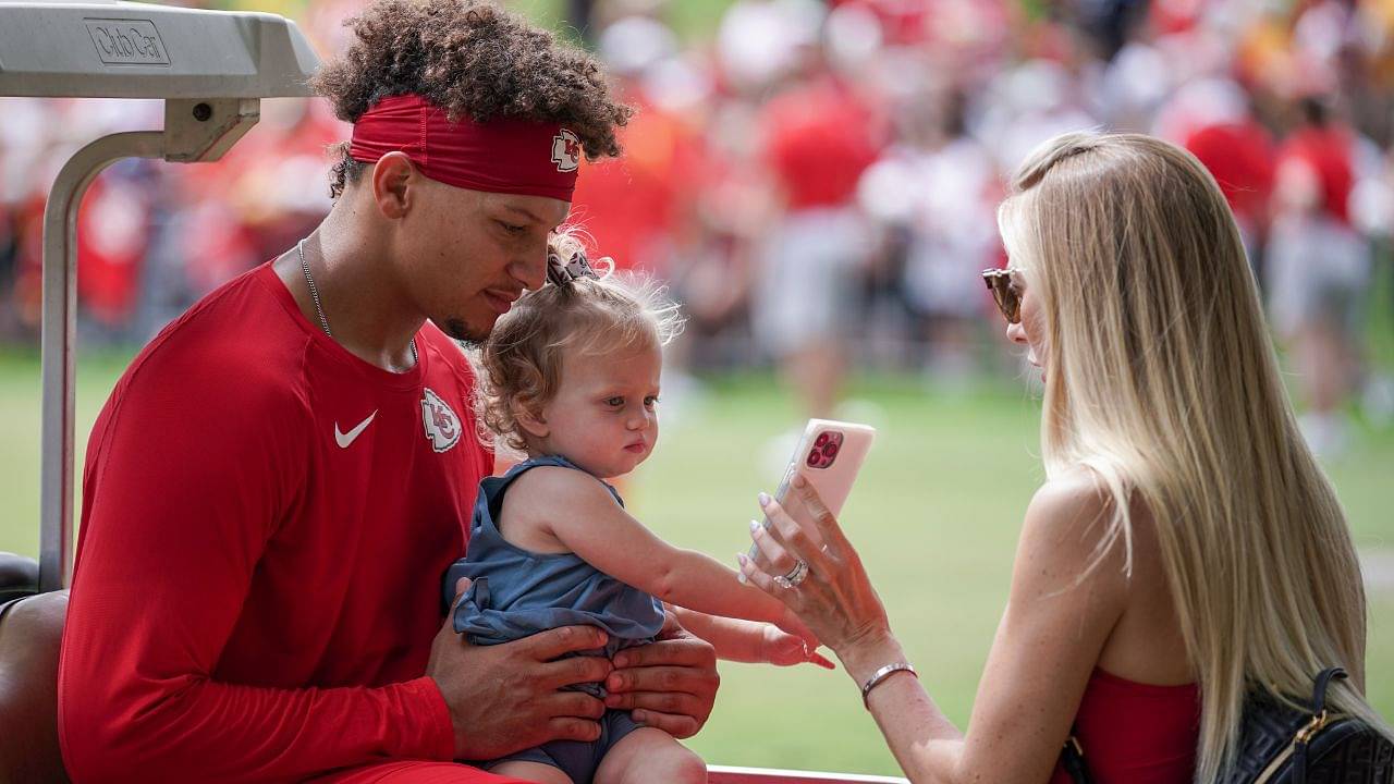 Patrick Mahomes and Brittany Mahomes' one-year-old daughter Sterling is already falling in love with a sport & it's not football