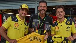 2006 FIFA World Cup Winner Gianluigi Buffon visits Charles Leclerc and Carlos Sainz ahead of Italian GP