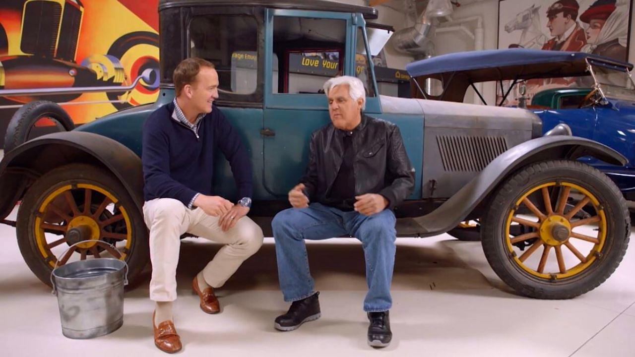 Peyton Manning and Jay Leno flexed their $700 million fortune with a joyride on the $165,000 car that kicked off the NFL