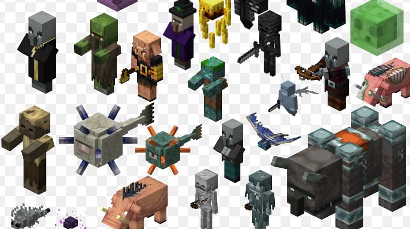 The Weakest Mobs in Minecraft