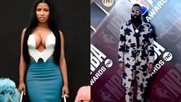 James Harden was caught red handed staring at $100 million Nicki Minaj after her performance