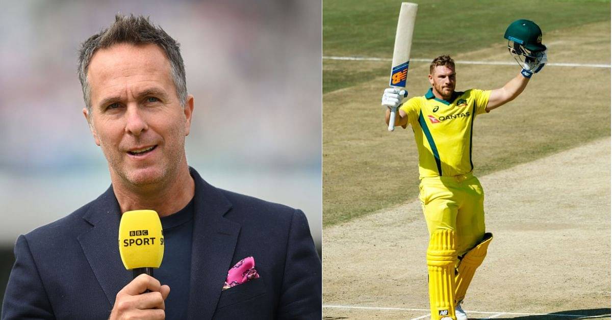 Aaron Finch played a knock of 172 runs against Zimbabwe in a T20I match, and Michael Vaughan was quick in applauding that.