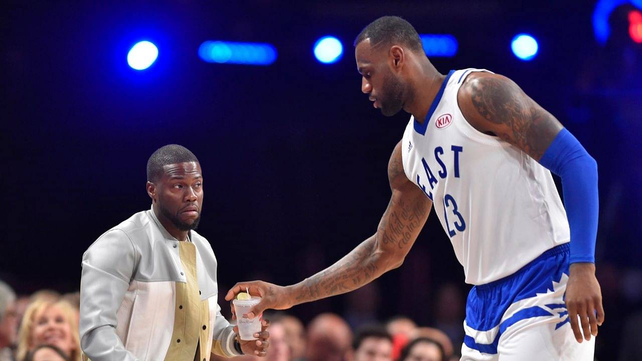 LeBron James, who was offered $40 to play for the Sixers, stole Kevin Hart's drink for Drake