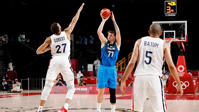 7 footer Rudy Gobert got Luka Doncic right back with a mean poster dunk on his dome