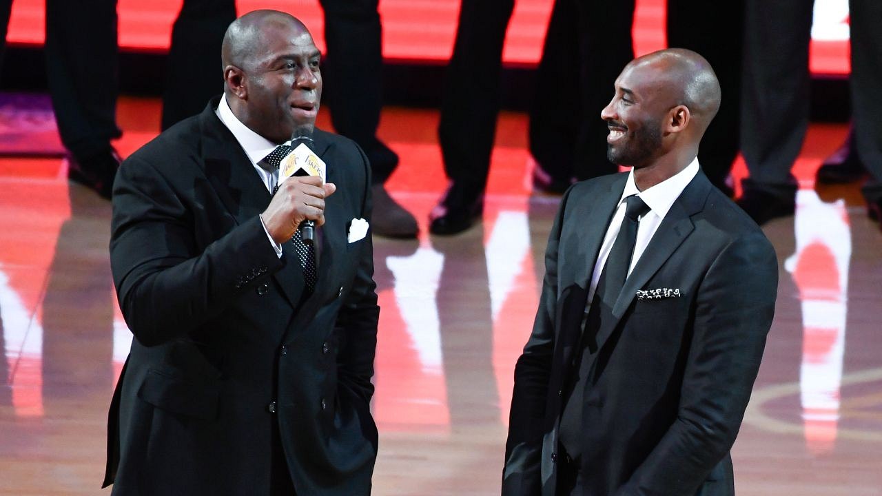 Magic Jordan hilariously advertised fellow Laker great Kobe Bryant to ...