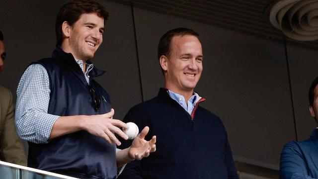 Peyton Manning, whose '40 time' is 4.8 seconds, once hilariously made fun of the 'Eli Manning 40 time'