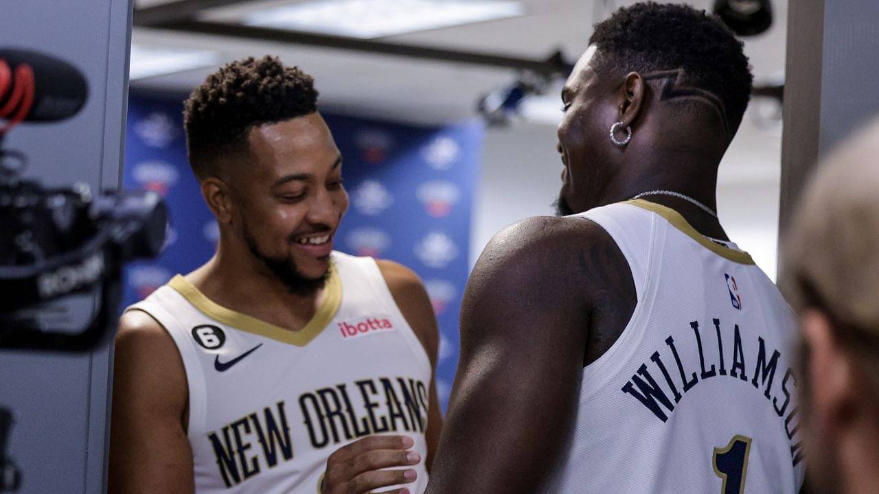 “Zion Williamson Gave All His Weight to CJ McCollum”: NBA Twitter Rip Apart 6’3” Pels Guard For Looking BIG
