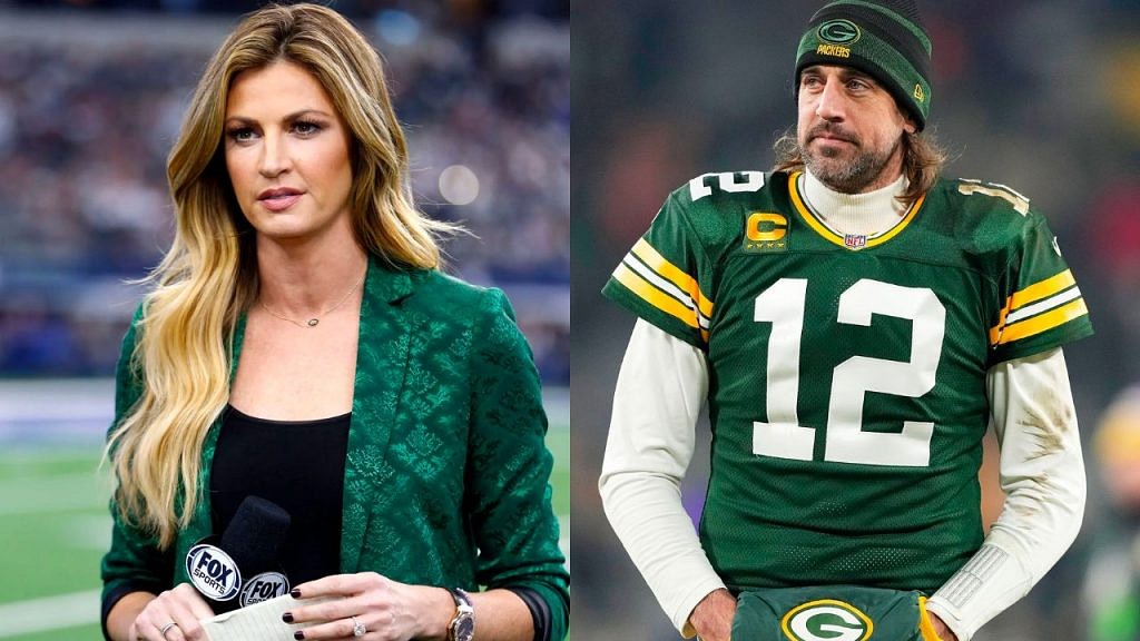 Aaron Rodgers Triggered The Pro Fear Prn Crowd By Hugging Erin Andrews 200 Million Qbs 3442