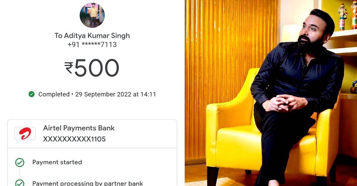 Leg-spinner Amit Mishra recently surprised a fan by sending him Rs 500 via UPI for a date with his girlfriend.