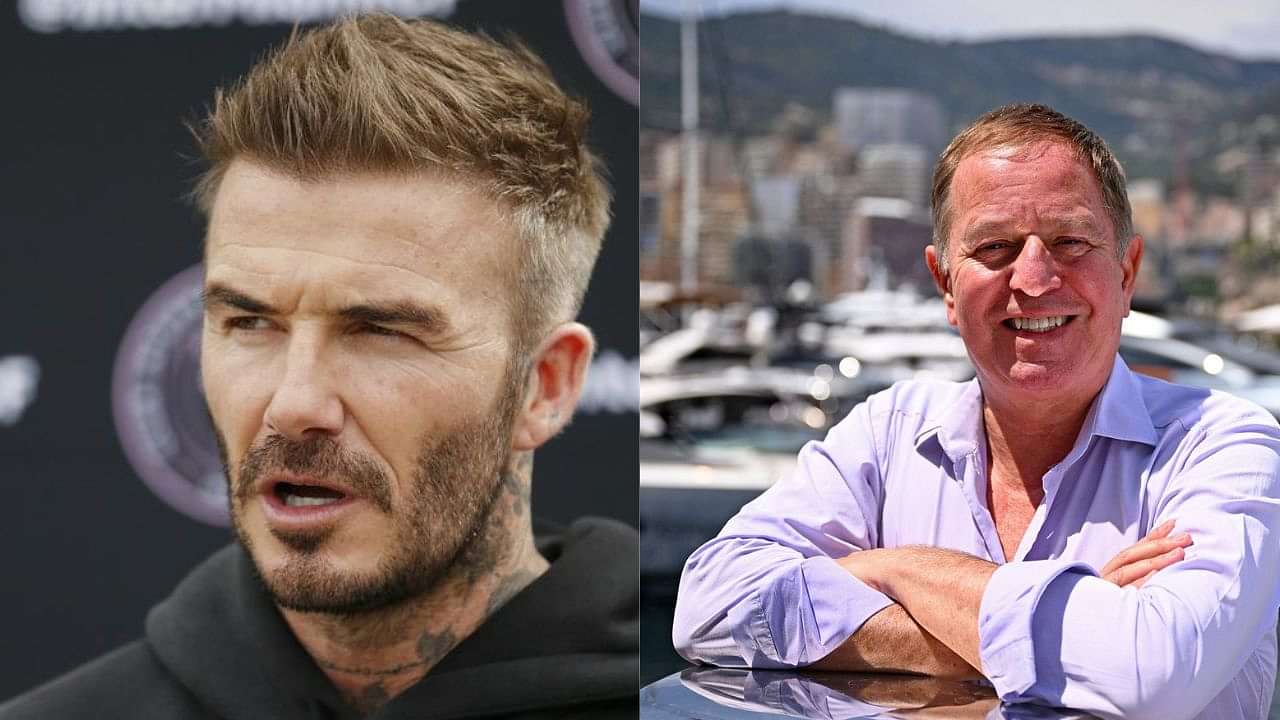 David Beckham played football in a suit with Formula 1's Charles