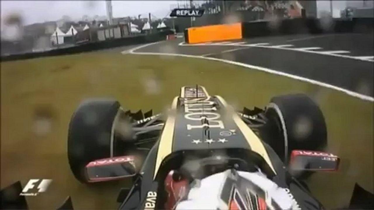 When Kimi Raikkonen went off track to take a shortcut at the 2012 Brazillian GP
