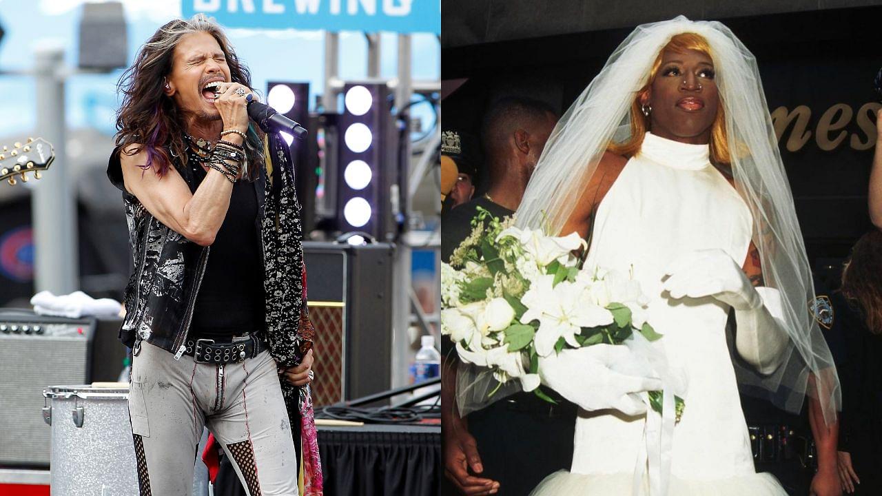 Dennis Rodman Wore a $10,000 Wedding Dress After Getting Aerosmith Lead's Approval  