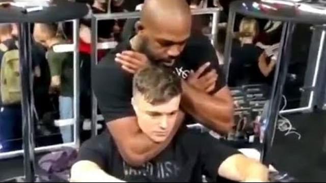Jon Jones chokes fan