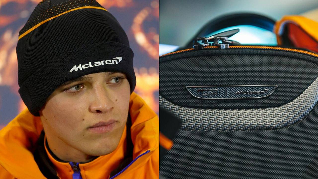 Check out Lando Norris new $2495 worth of Formula One design bags collaboration with TUMI