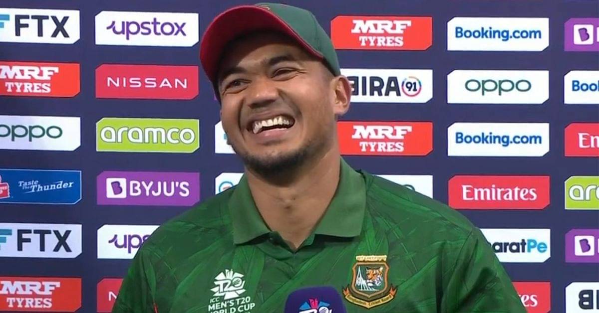 Taskin Ahmed was handed the Man of the Match trophy for his match-winning spell against the Netherlands in the T20 World Cup.
