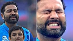 Rohit Sharma emotional: Indian national anthem witnesses emotive Indian captain in India-Pakistan World Cup match at the MCG