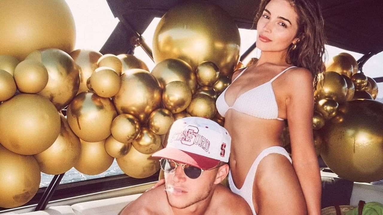 NFL star Christian McCaffrey's model partner Olivia Culpo shows