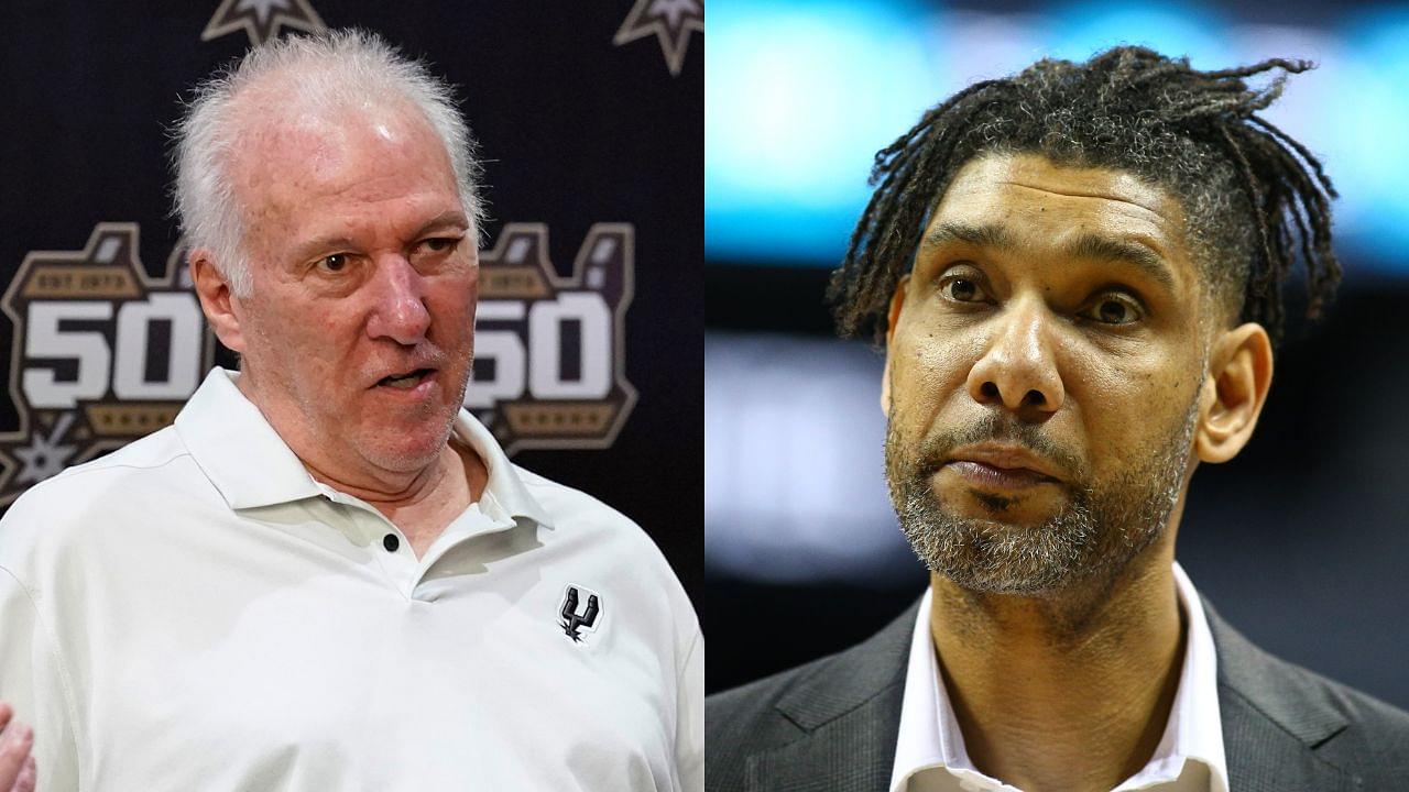 Gregg Popovich (Left) and Tim Duncan (Right) Credit: Imagn Images