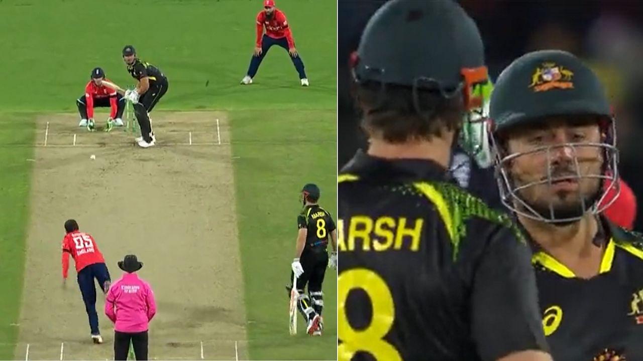 Marcus Stoinis played a brilliant slog sweep on Adil Rashid's delivery for a maximum in the 2nd T20I between Australia and England.