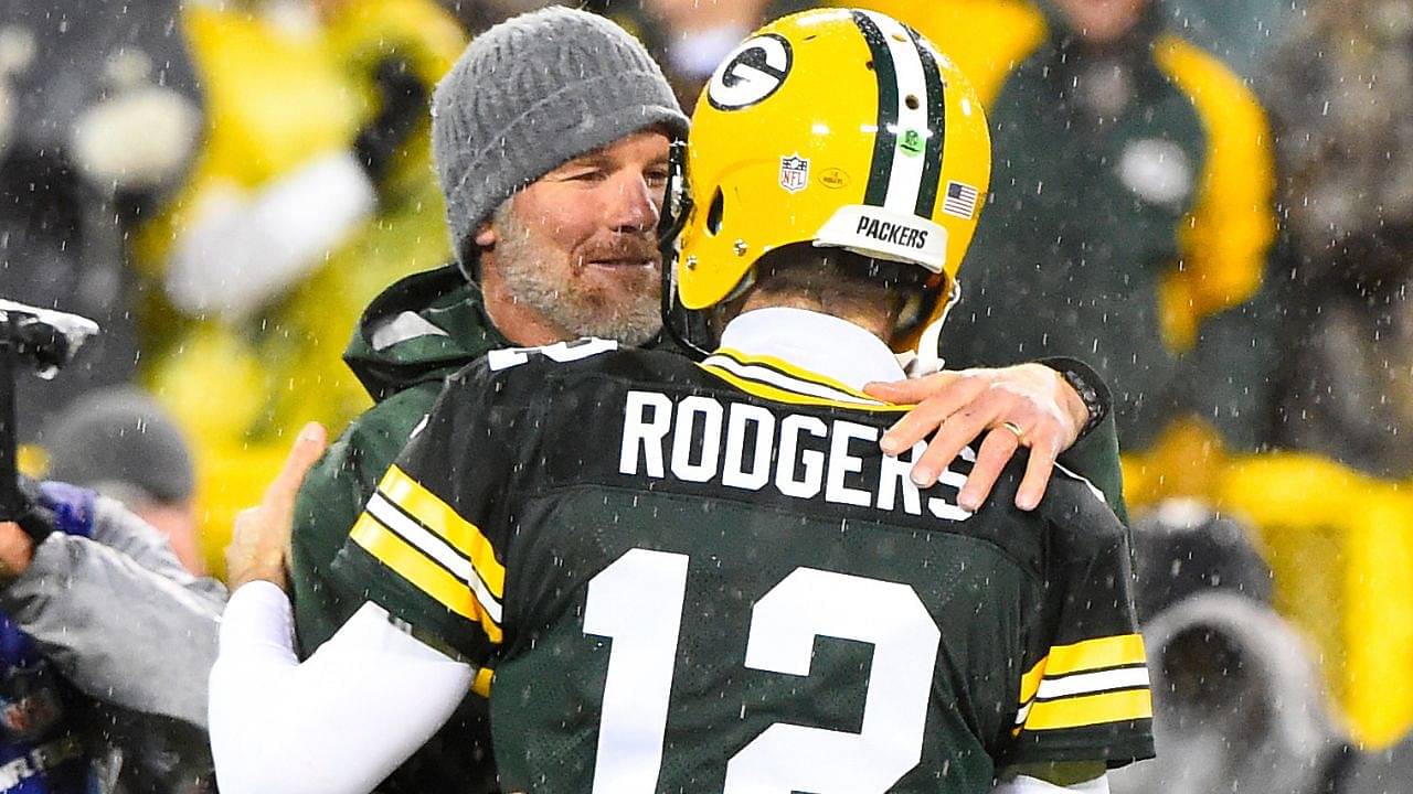 Aaron Rodgers and Brett Favre