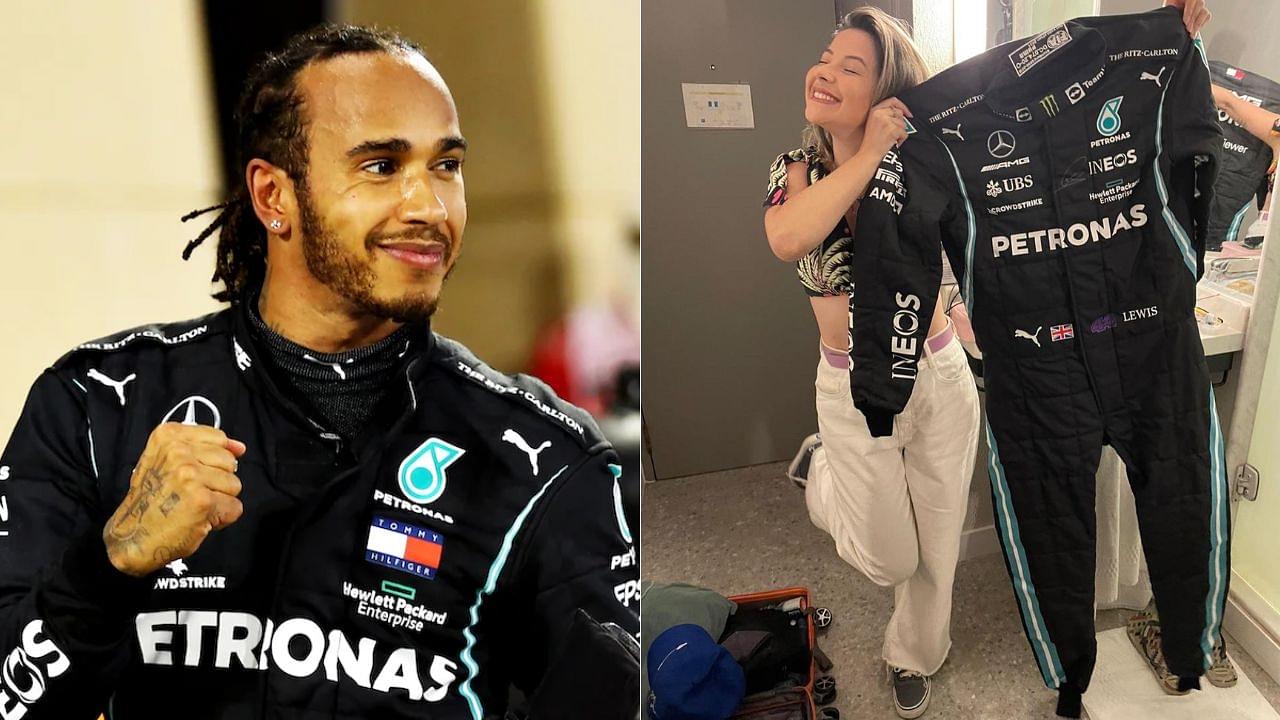 Brazilian couple who celebrated Lewis Hamilton's 2021 win during their wedding with a 'Shoey', receive a special gift from the driver