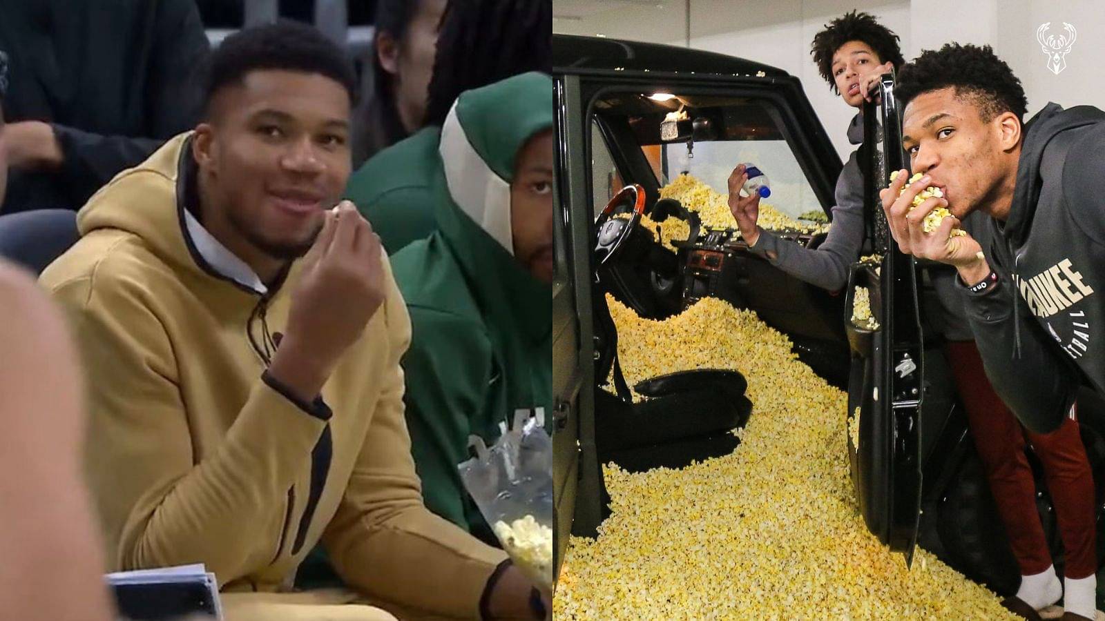 WATCH: Giannis Antetokounmpo Enjoying Popcorns More Than Any Adult You've Ever Seen