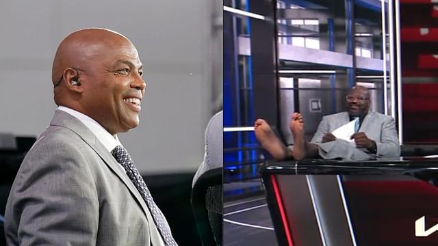 WATCH: Shaquille O’Neal Puts His 23 Size ‘Ashy’ Foot on the Table, Gets Humiliated by Charles Barkley