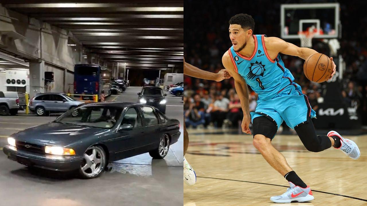 Devin Booker brings out a $22,500 classic car before Facing Anthony Davis and the Lakers