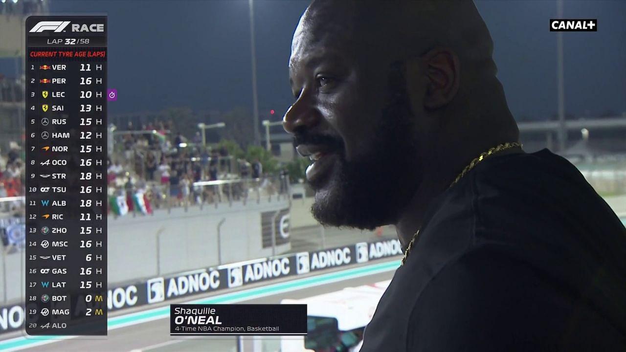 "Shaquille O’Neal looks like a kid in the candy store": F1 Twitter elated to see NBA Legend extremely excited while watching F1 season final race