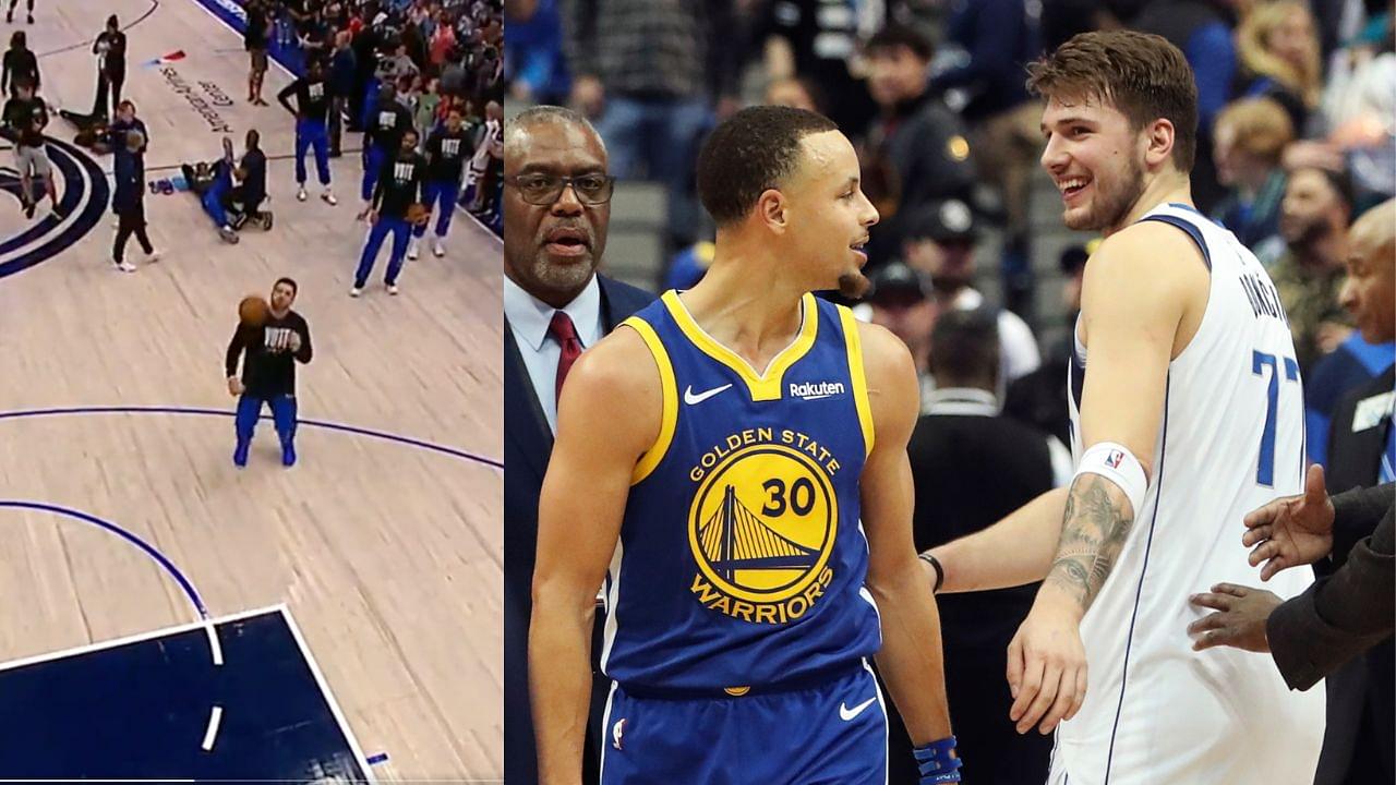 WATCH: 6'9" Luka Doncic Makes a Ridiculous ‘Shoulder Shot’ That Would Astonish Stephen Curry 