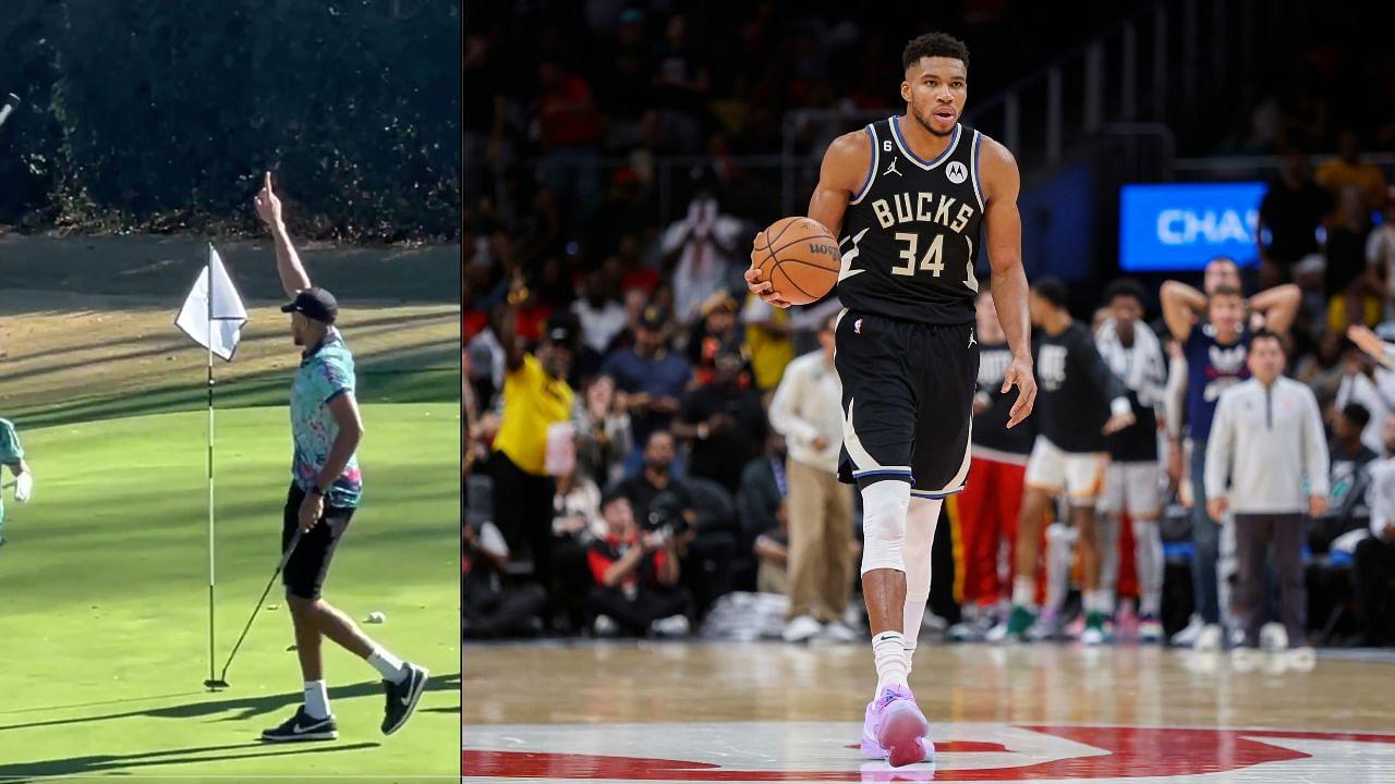 Giannis Antetokounmpo has a new hobby and as far as we can see he already thinks he's the best. Watch out, golf has a new "Freak Woods"!