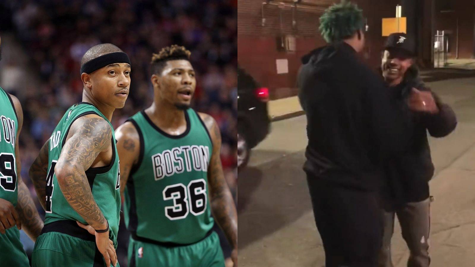 WATCH: Marcus Smart Embraces Former Teammate and 2017 MVP Candidate, Isaiah Thomas, Who is Now a Free Agent