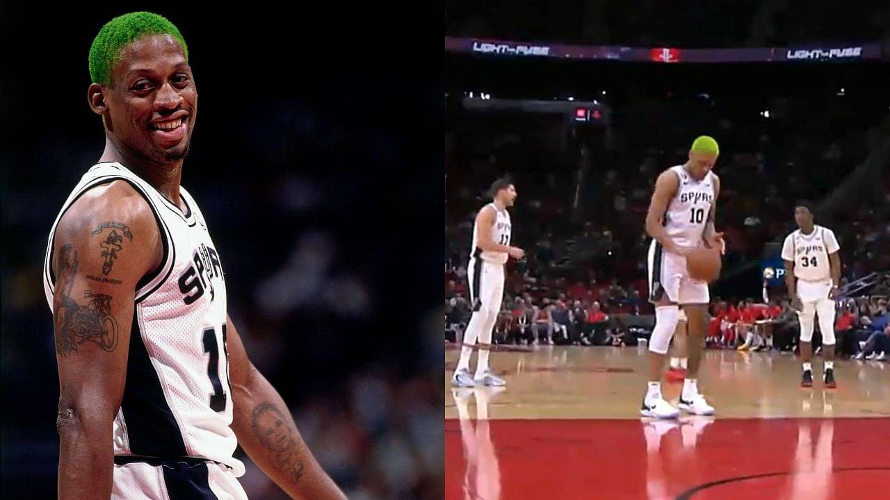 "Fake Dennis Rodman Trying Trick Shots!": NBA Twitter Reacts as Spurs' Jeremy Sochan Shoots One Handed Free Throws Against Rockets