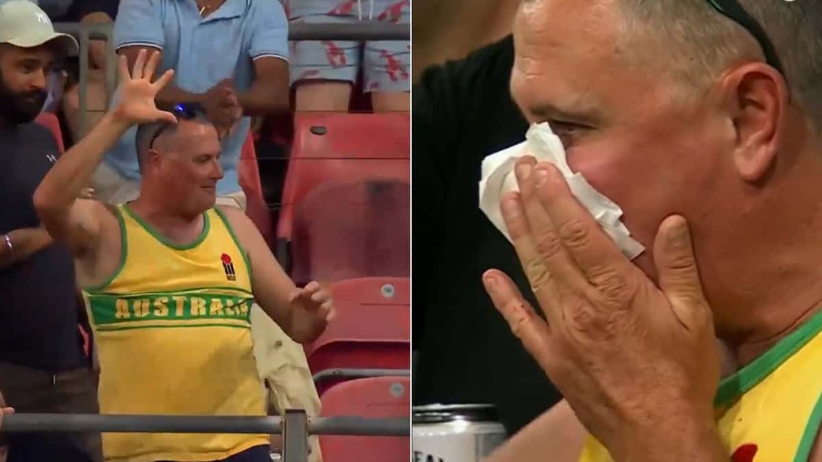 "Through the hands and onto the nose" Fan hurt after missing crowd